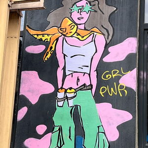 Girl with Spray can - Grl Pwr