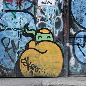 Yellow Ninja with green mask - Skea